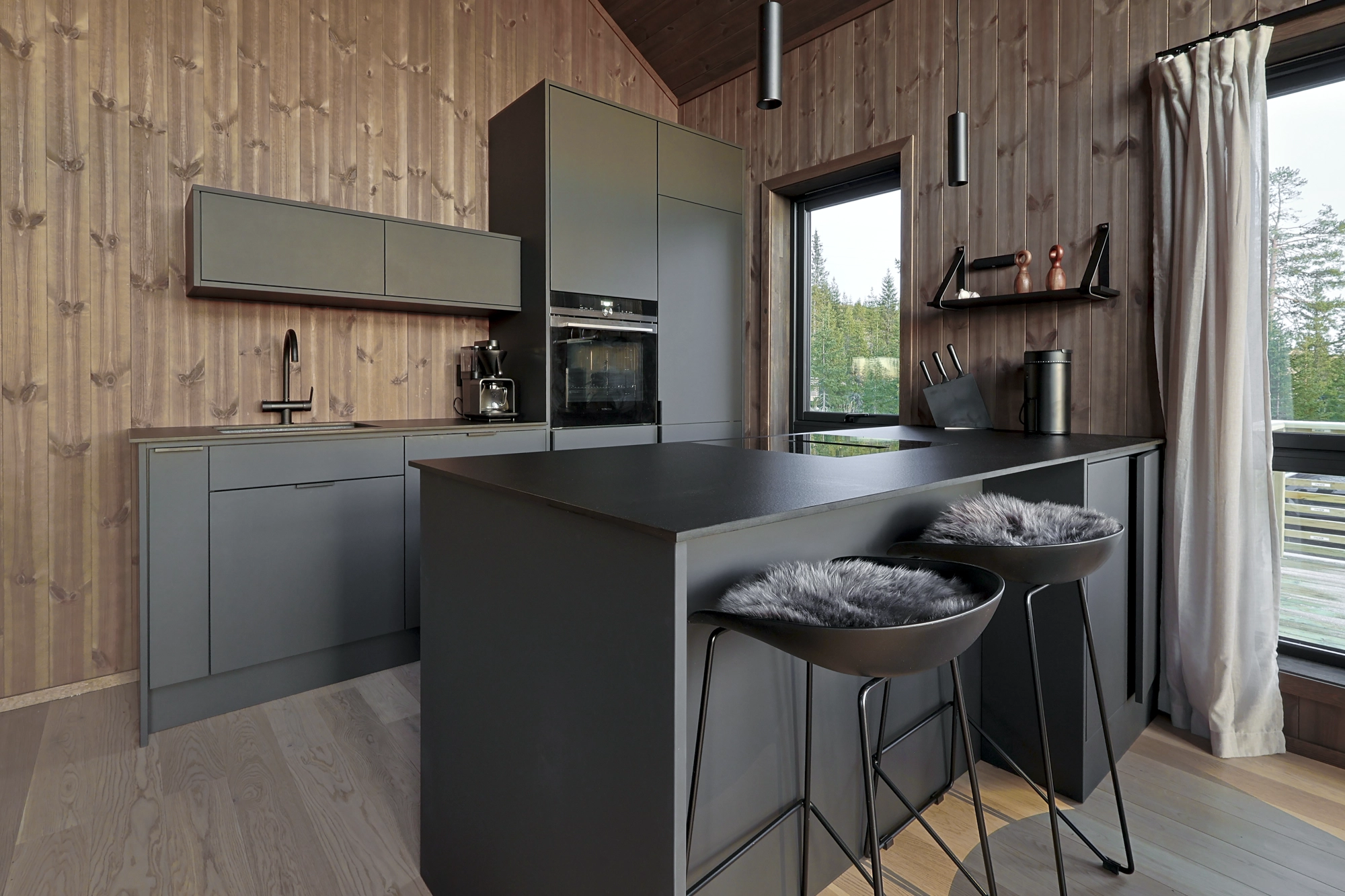 Fully equipped designer kitchen island